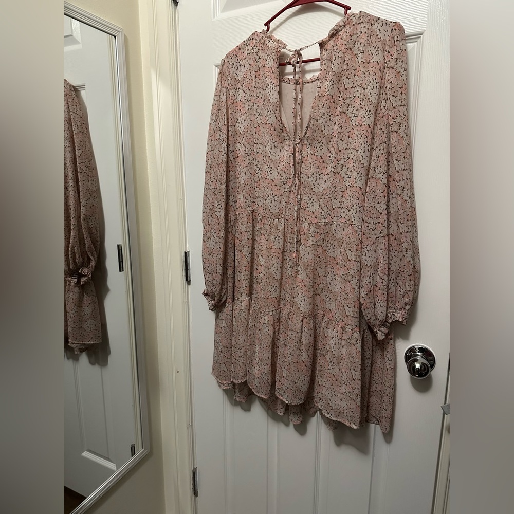 H&M chiffon floral smock dress